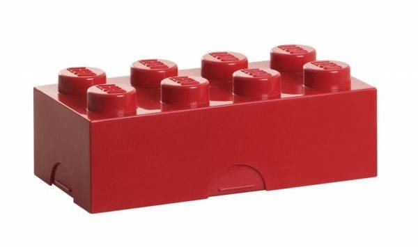 LEGO Box na desiatu 100 × 200 × 75 mm - červený