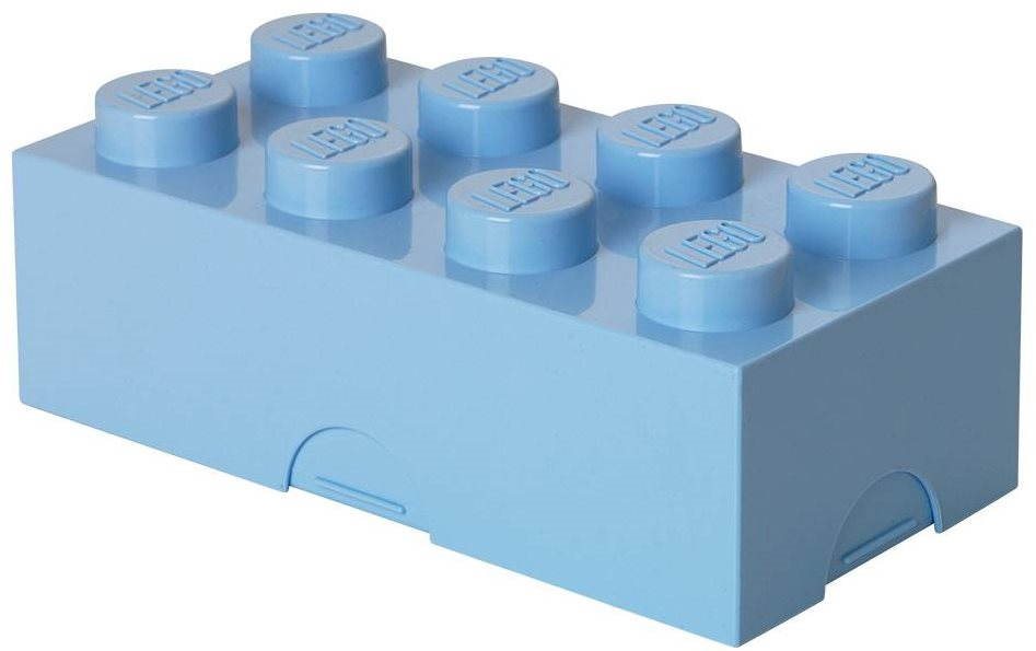 LEGO Box na desiatu 100 × 200 × 75 mm – svetlo modrý