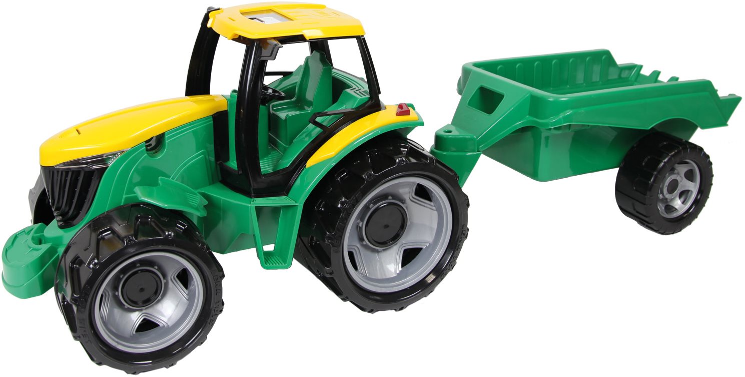 Lena Traktor plast bez lyžice a bagra s vozíkom