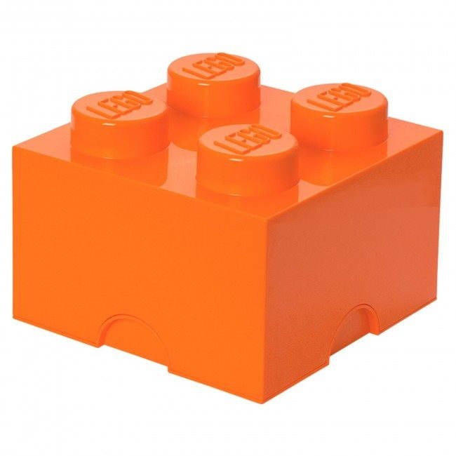 LEGO Úložný box 4 250 × 250 × 180 mm – oranžový