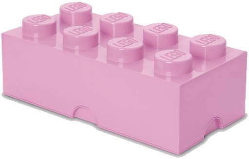 LEGO Úložný box 8 250 × 500 × 180 mm × svetloružový