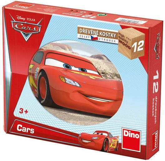 Dino drevené kocky kubus - Cars
