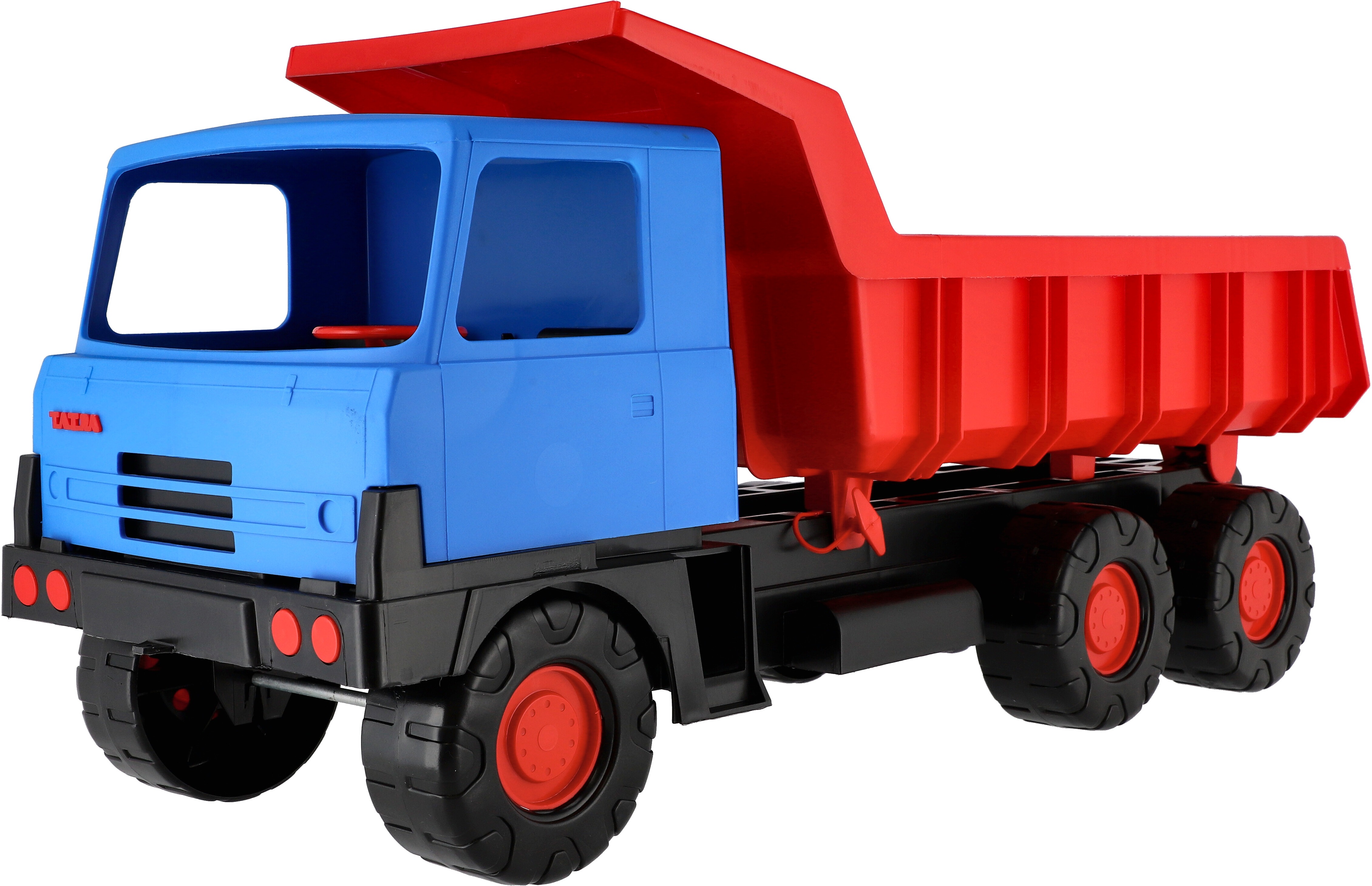 Auto nákladné s červenou korbou