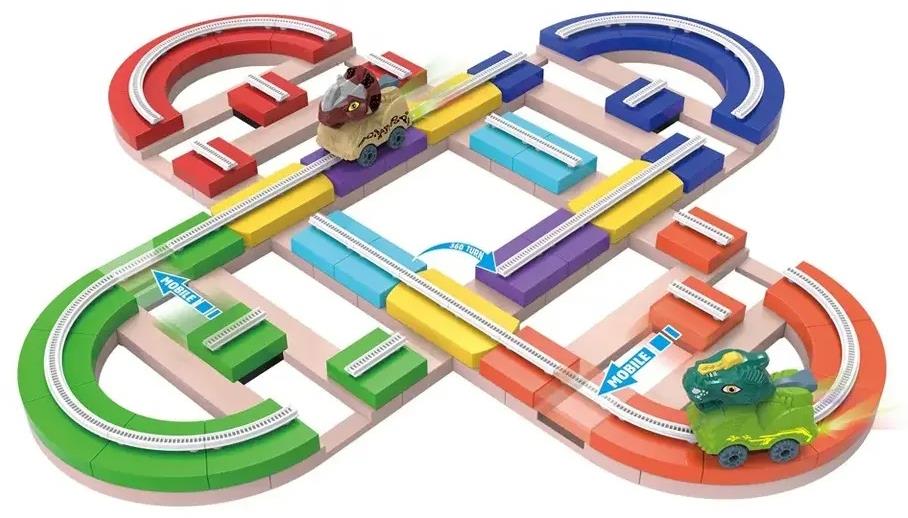 Bavytoy Variabilná posuvná dráha s dinosaurami