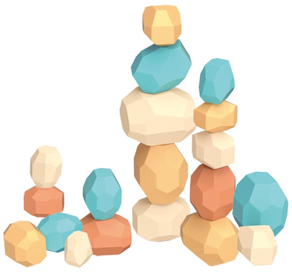 Balančná hra Bavytoy Farebné kamene 20 ks