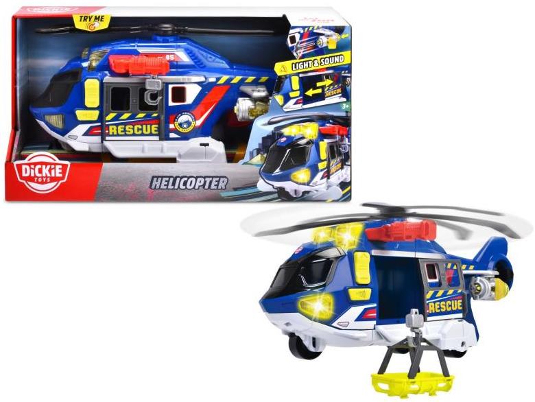 Dickie Toys Záchranárska helikoptéra 39 cm, svetlo, zvuk