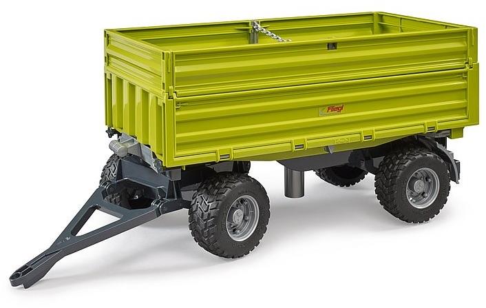 Bruder 2203 Vyklápacie auto Fliegl trojstranné zelené