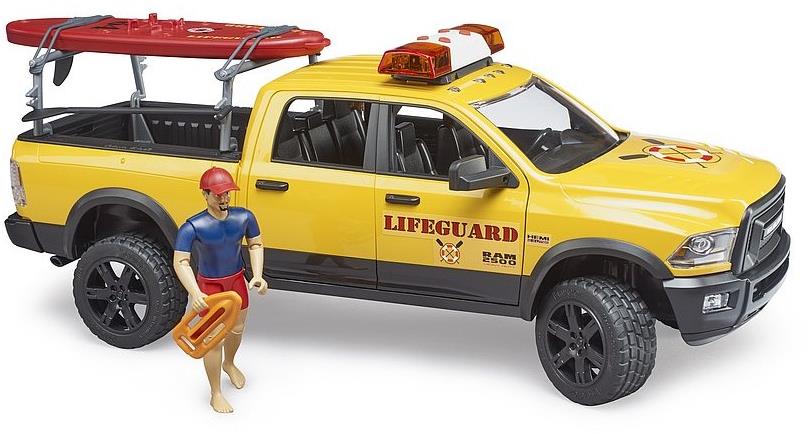 Bruder 2506 Terénne auto RAM Pobrežná hliadka s plavčíkom