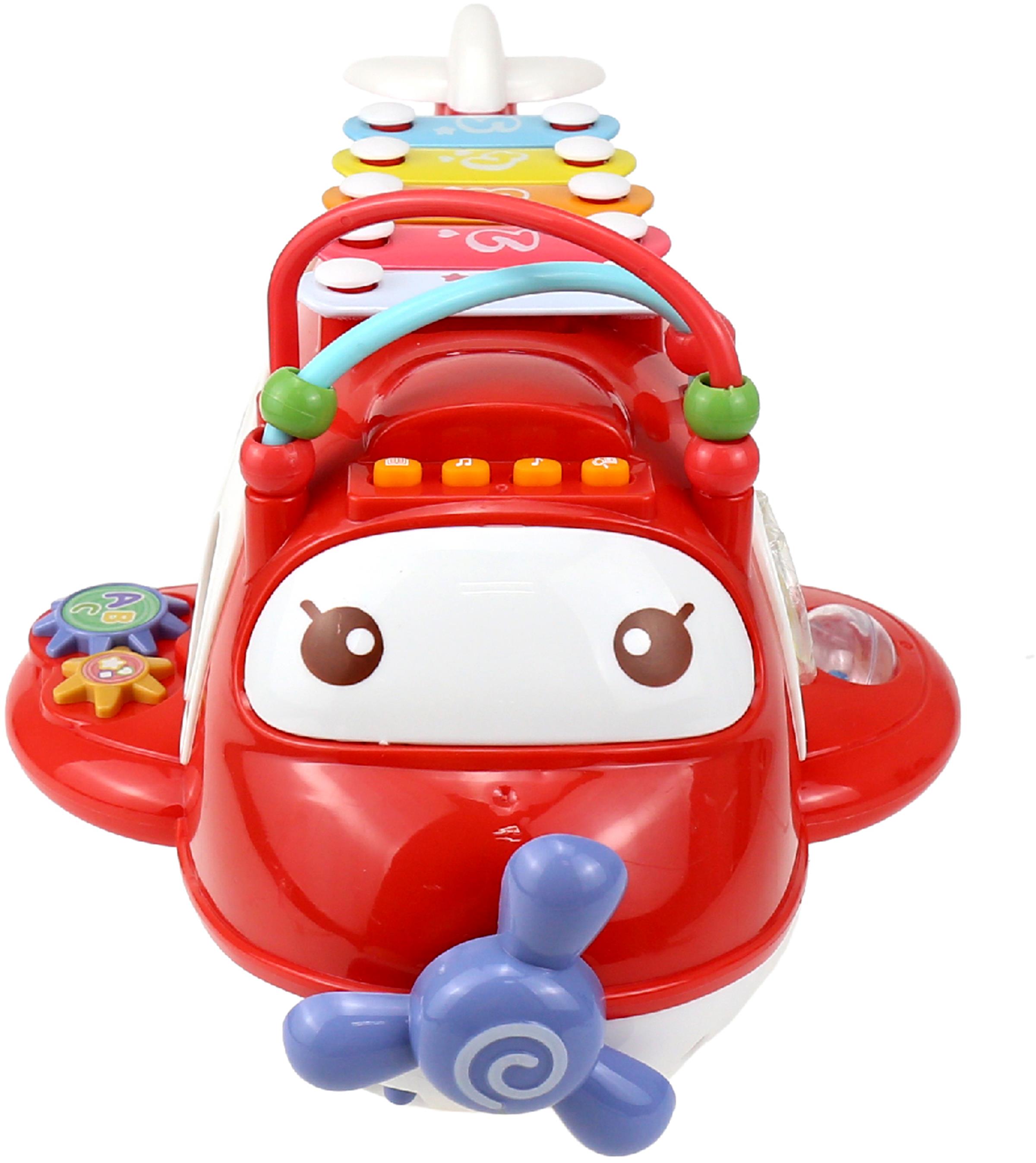 Aga4Kids Interaktívne lietadlo so xylofónom, červené