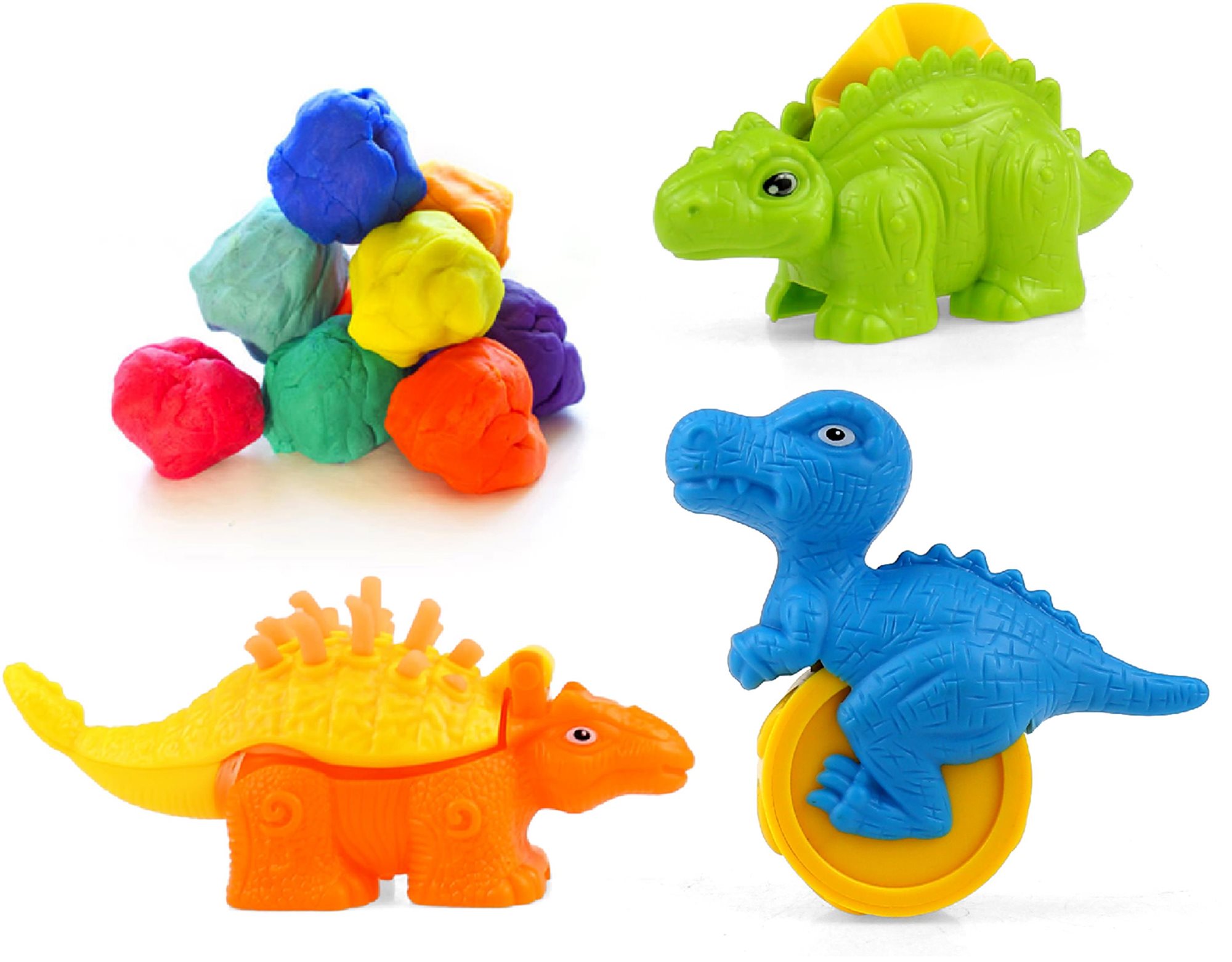 Aga4Kids Plastelína 10 ks + príslušenstvo dinosaury