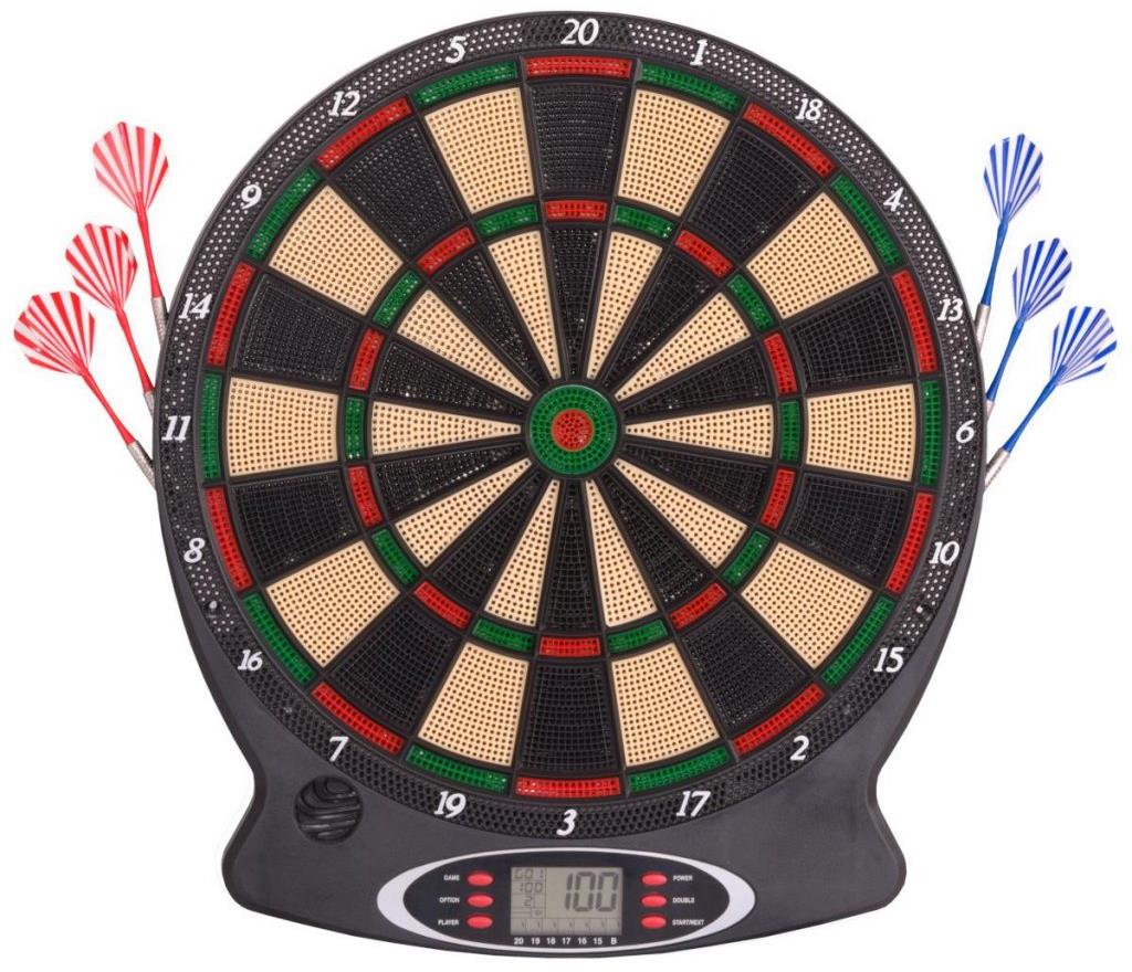 ENERO Klasický elektronický terč na šípky 43 cm + 6 šípok