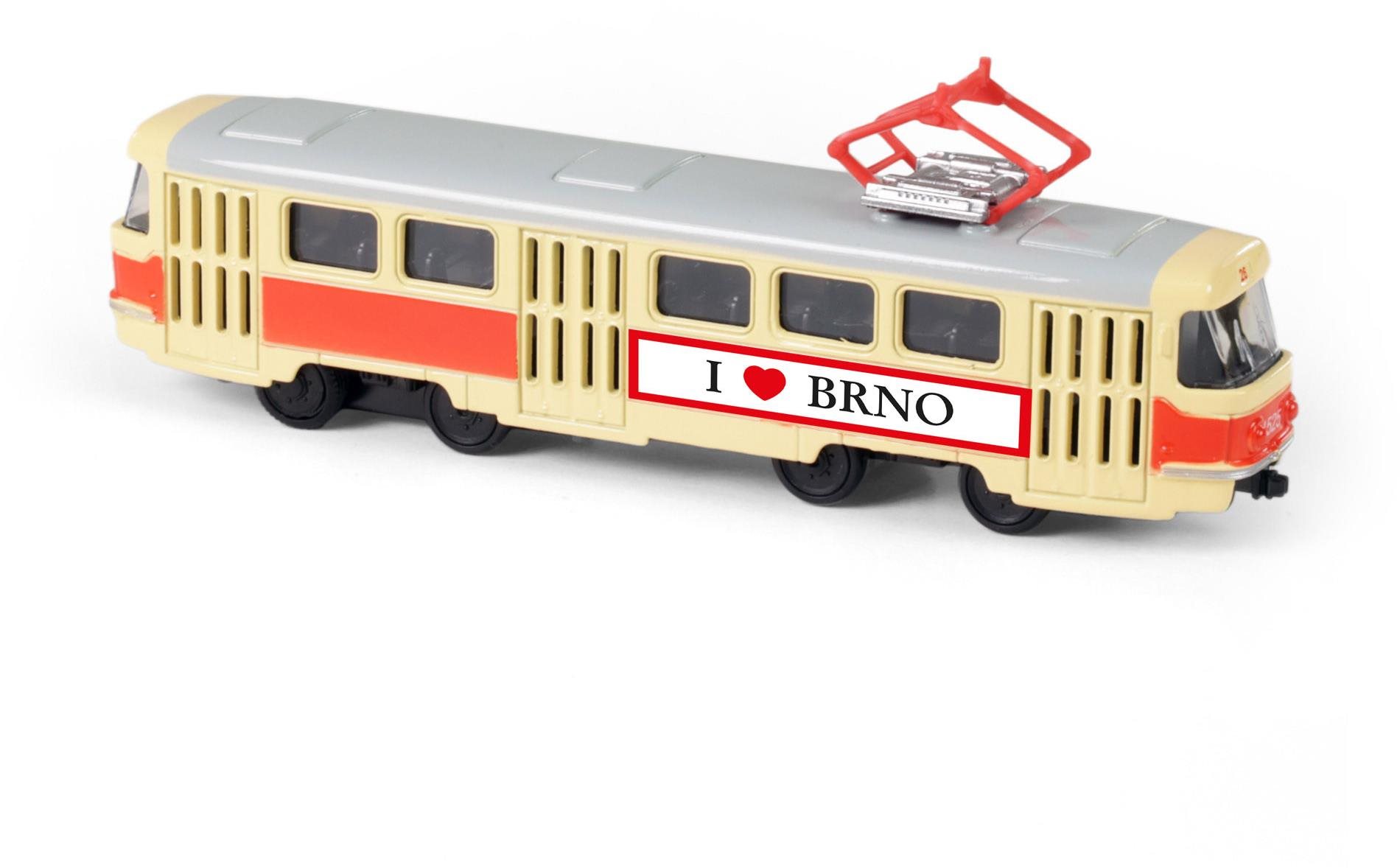 RAPPA Kovová česká retro električka Brno 16 cm