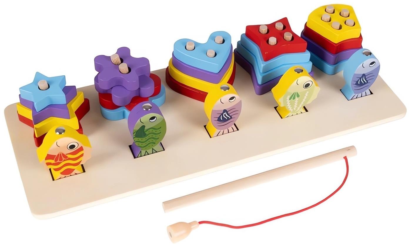 KRUZZEL 22565 Drevená vkladačka pre deti