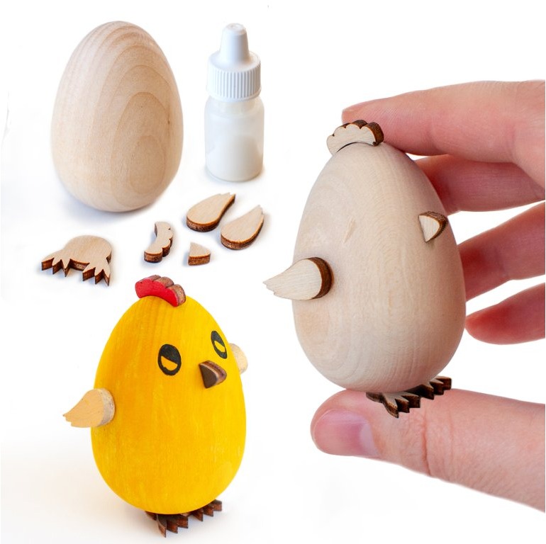 Ulanik Drevená sada Chicken 3 ks