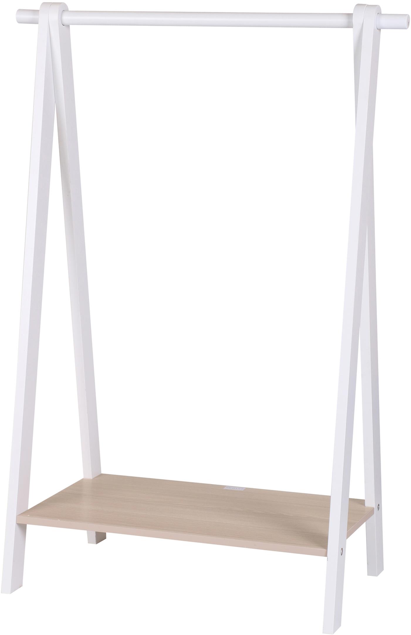 DOCHTMANN Detský vešiak na oblečenie, biely 70 × 38 × 100 cm