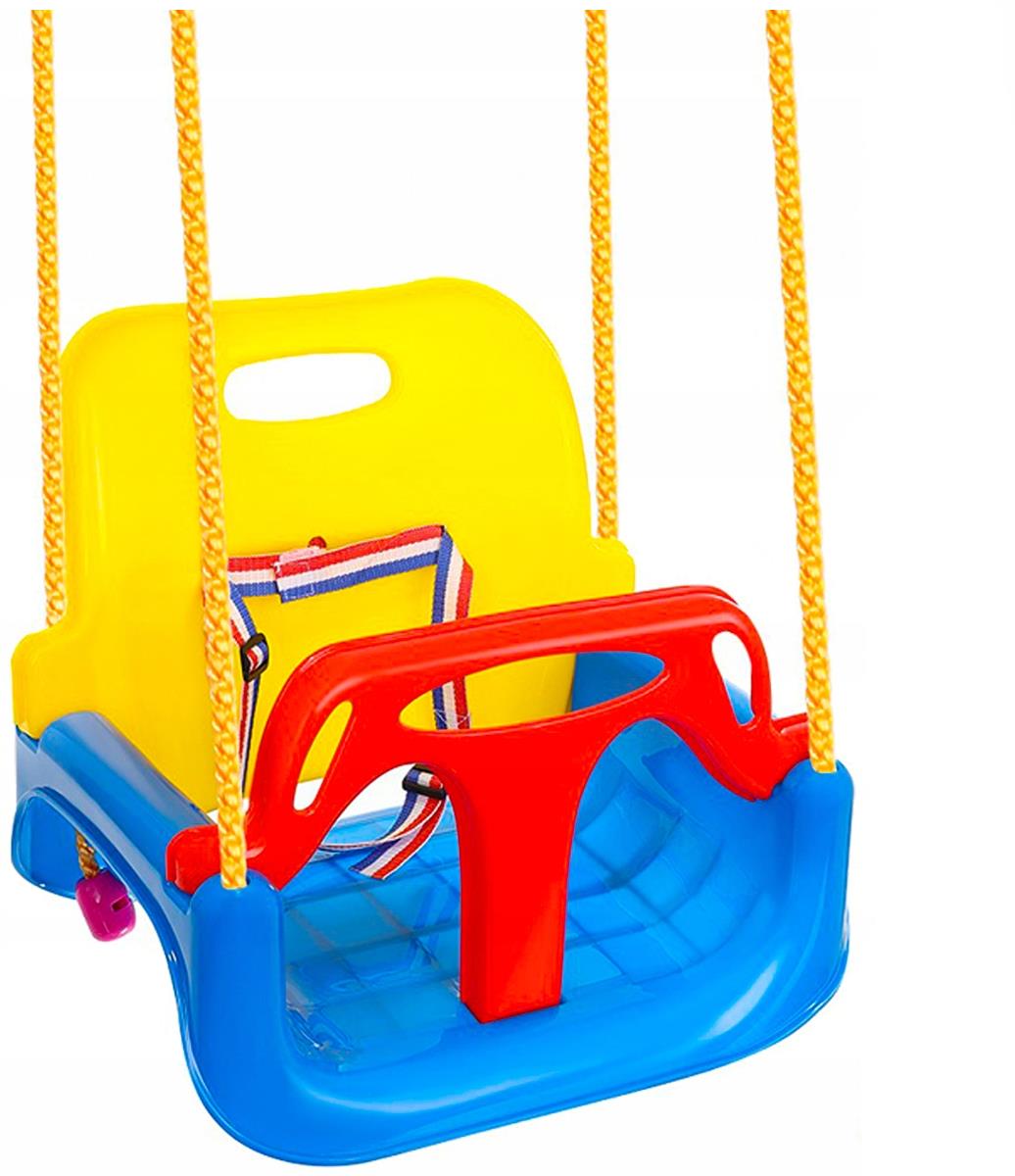 Kruzzel 23552 Detská hojdačka plastová 3 v 1, viacfarebná