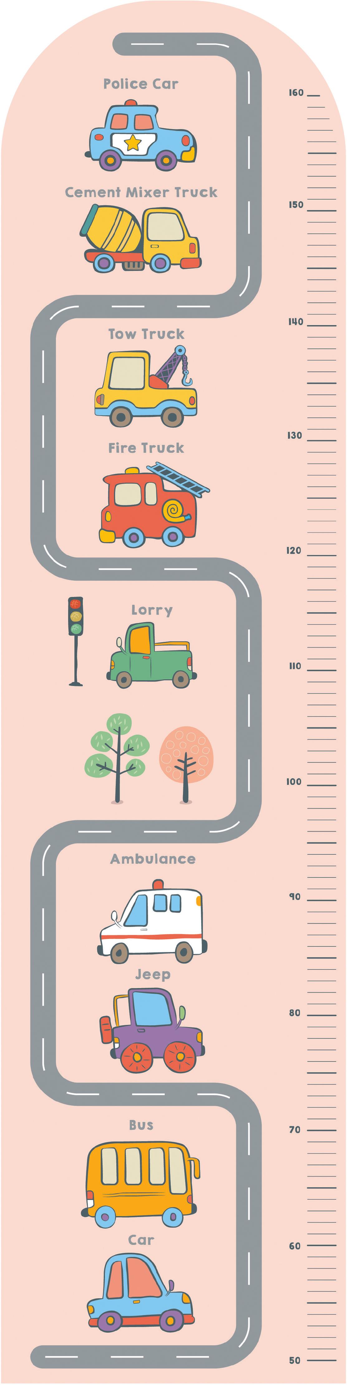Wiky Detský meter na stenu penový autá 120 cm