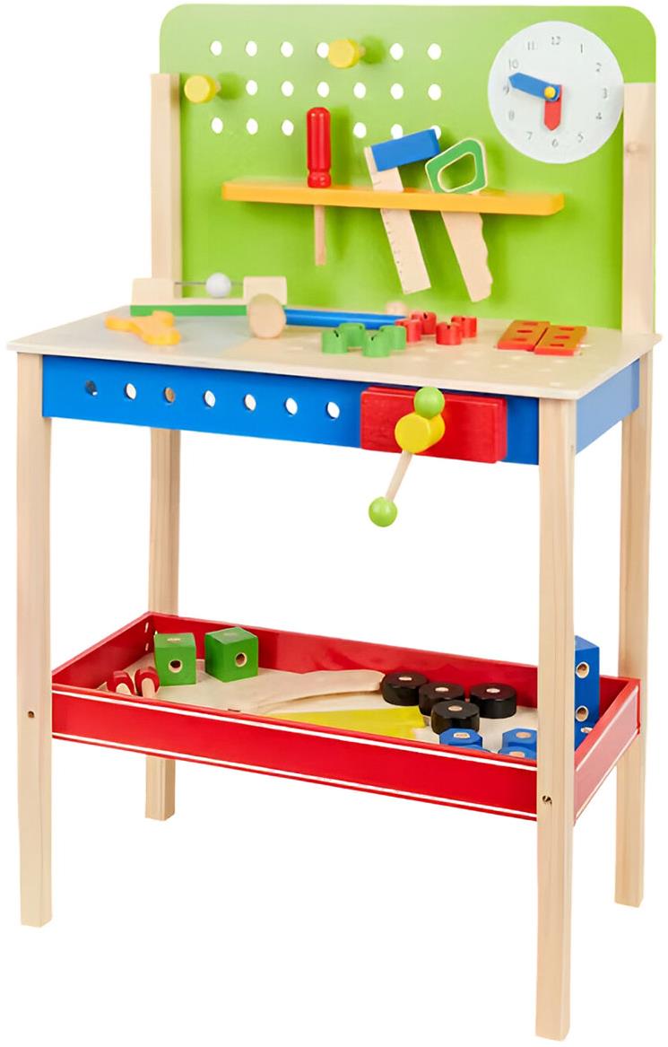 B-Kids Drevený dielenský stolček s vybavením