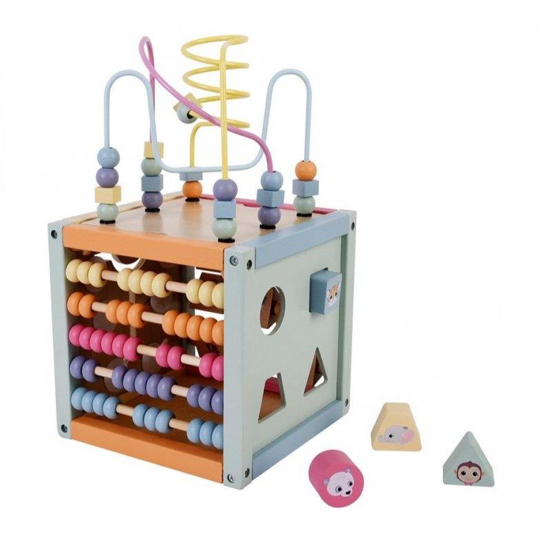 Jouéco The Wildies Family drevená kocka activity