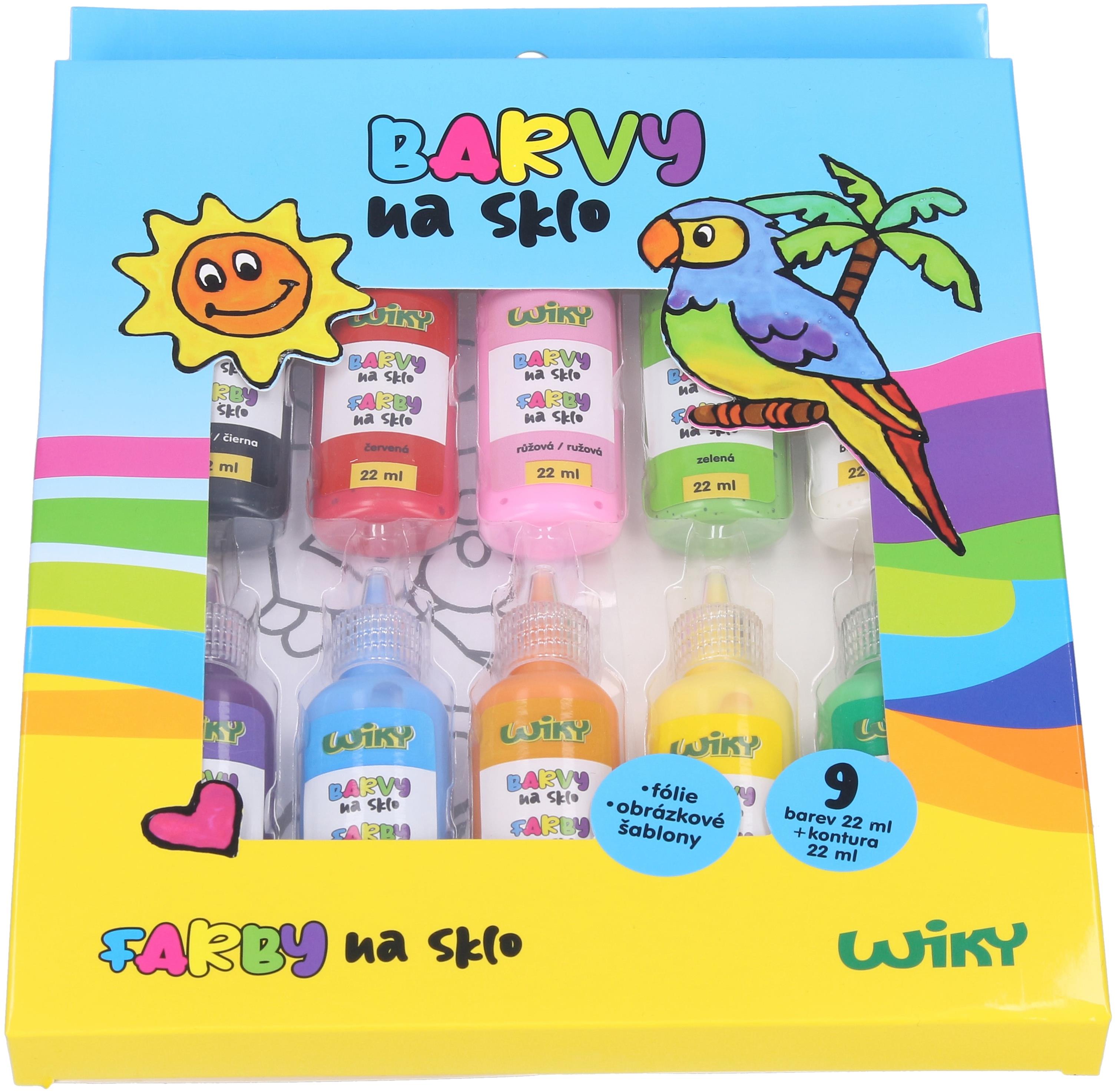 Wiky Farby na sklo 9 + 1, 22 ml