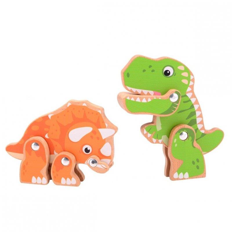Jouéco Sada drevených dinosaurov 2 ks 12m+