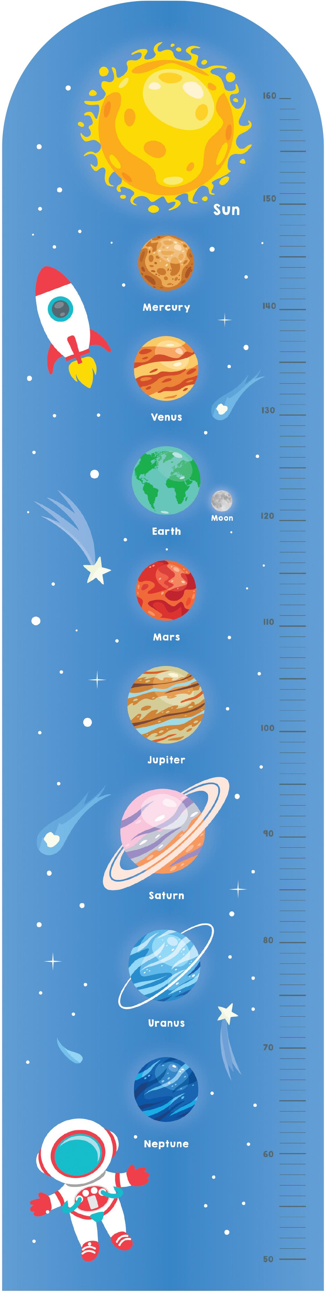 Wiky Detský meter na stenu penový vesmír 120 cm