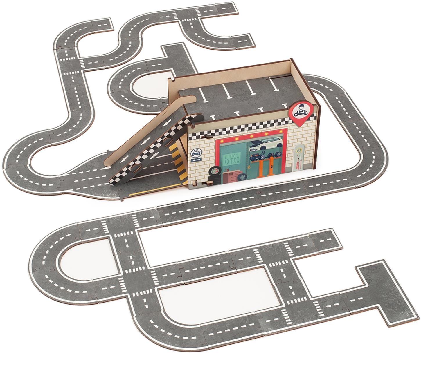 Vemkel Puzzle diaľnica a garáž