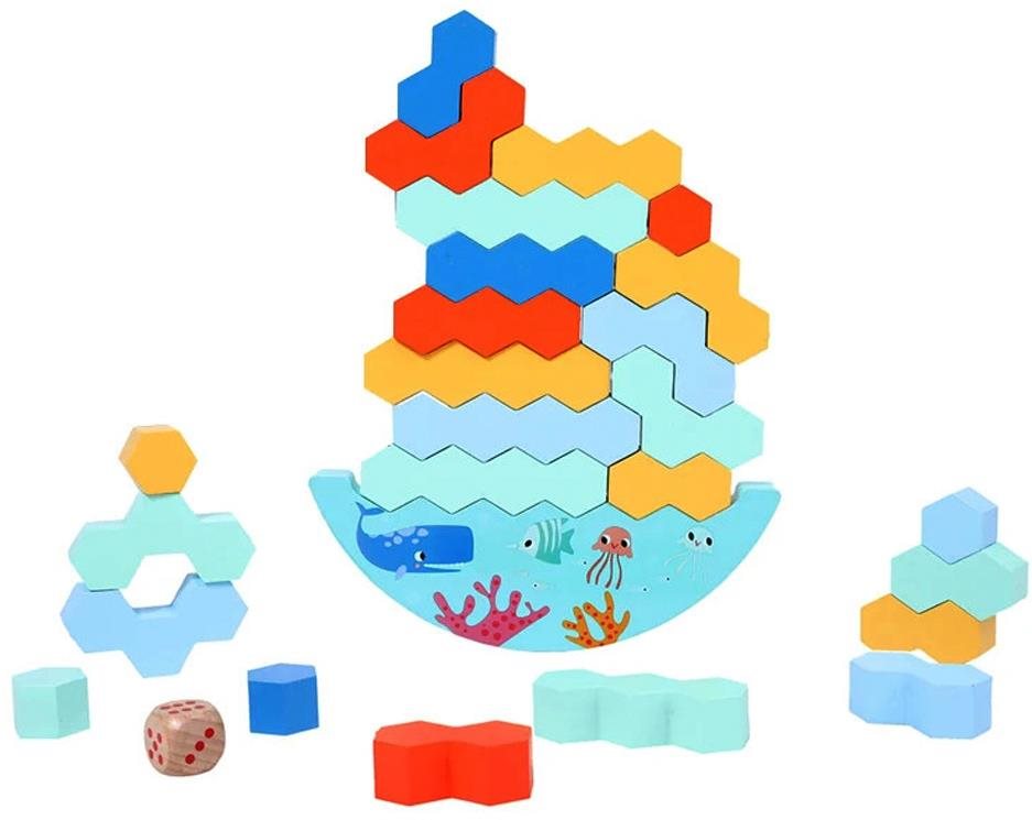 Bavytoy Montessori drevená balančná hra