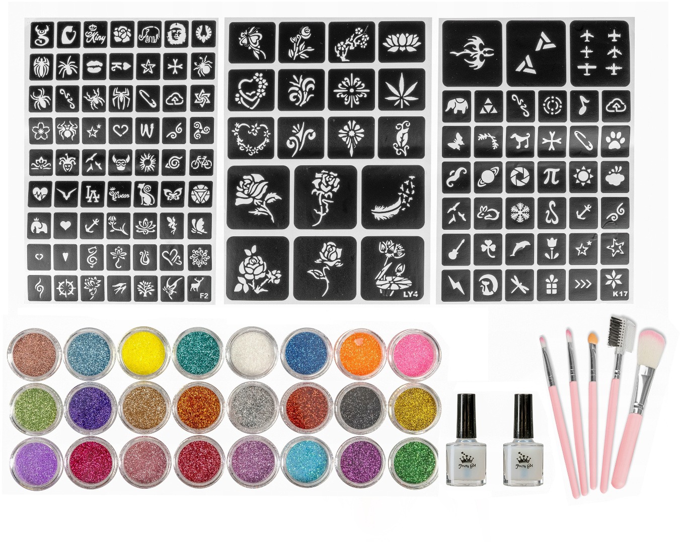 bHome Kolekcia tetovaní Glitter 24 ks