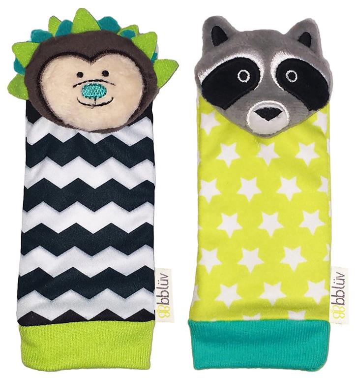 BBLÜV Hrkajúce ponožky Düo Hedgehog/Racoon