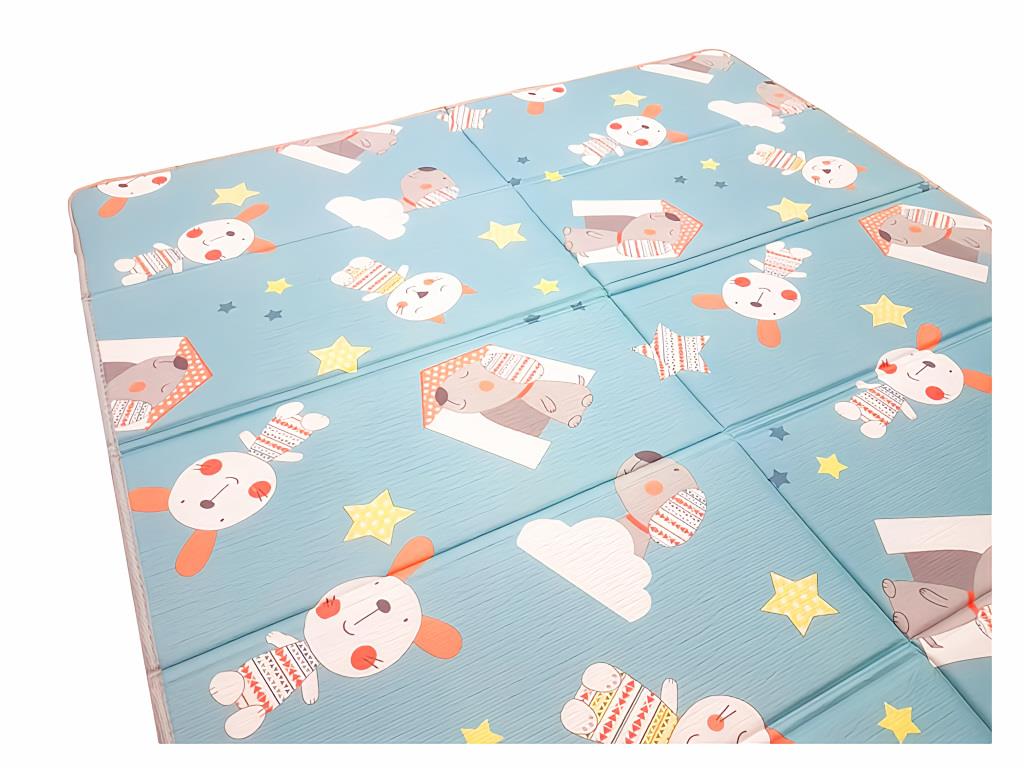 iMex Skladacia obojstranná podložka Elia tyrkysová