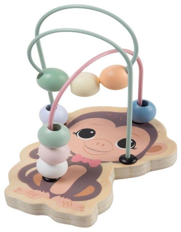 Jouéco The Wildies Family Drevený mini labyrint Monkey