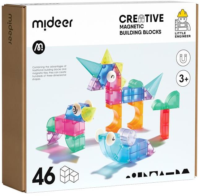 Mideer Magnetická stavebnica, kocky 46 ks
