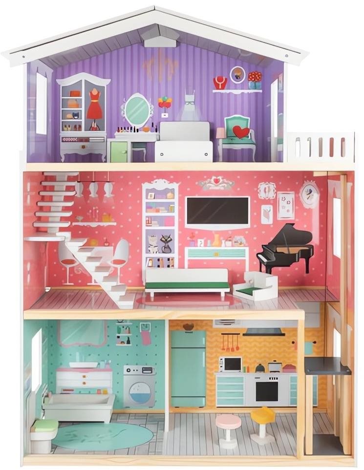 Kruzzel 22030 Domček pre bábiky s príslušenstvom XXL