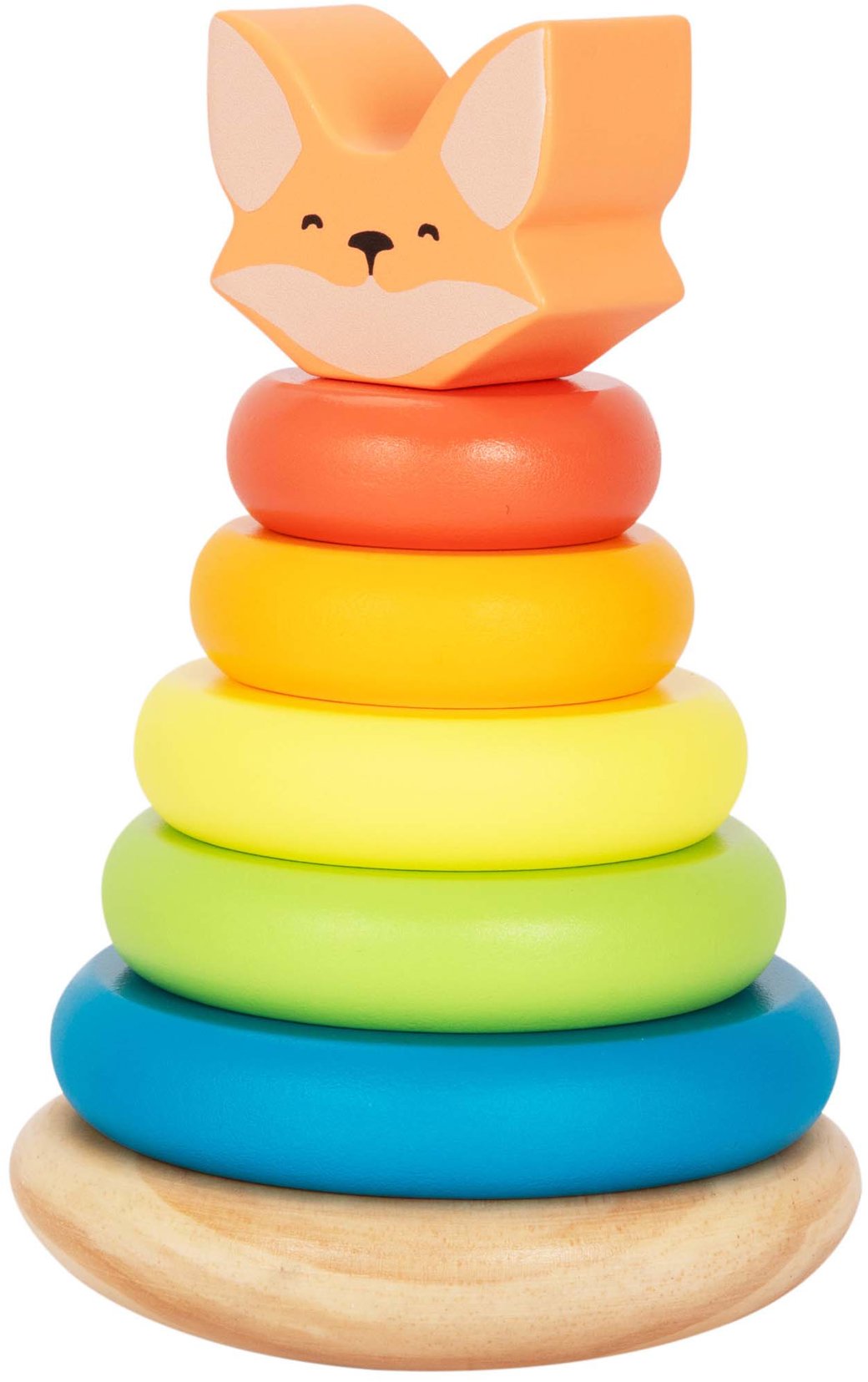BusyKids Dřevěná pyramida Liška