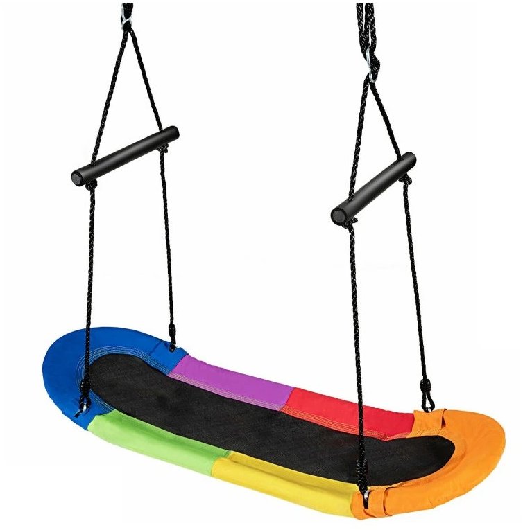 Costway Hojdačka Skateboard Rainbow