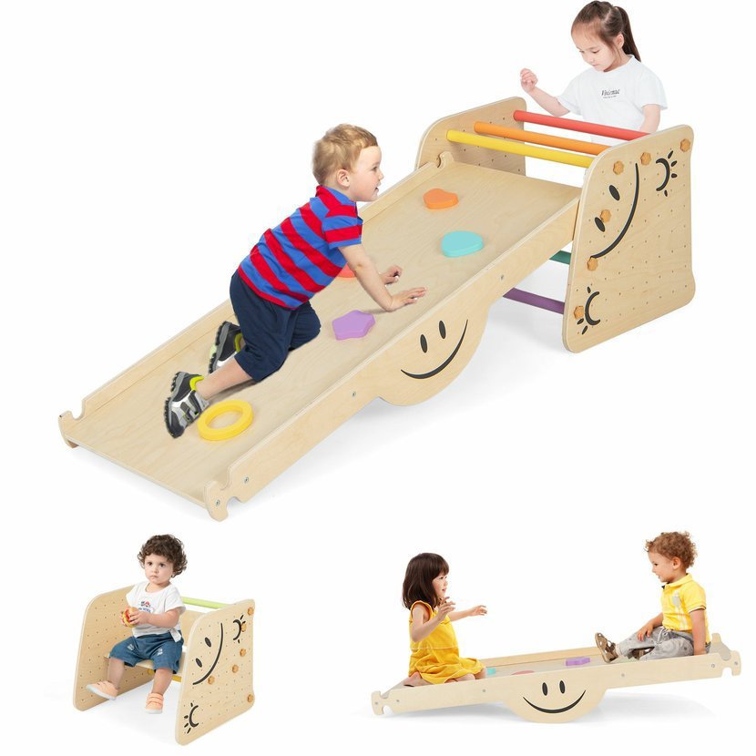 Costway Montessori multifunkčná preliezačka 4 v 1