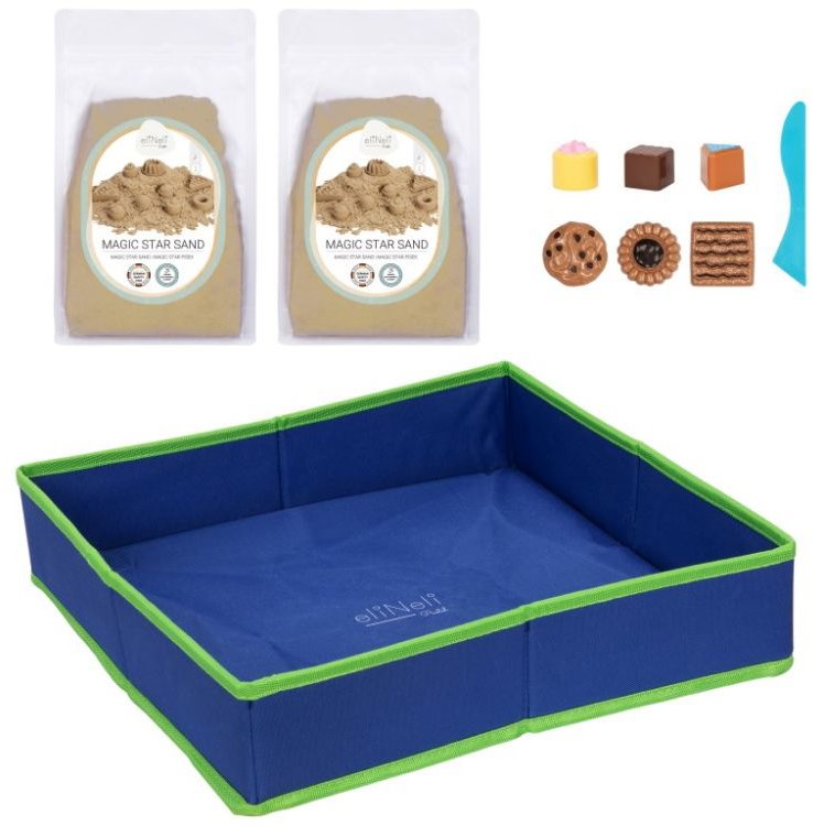 eliNeli Kinetický piesok s pieskoviskom a formičkami