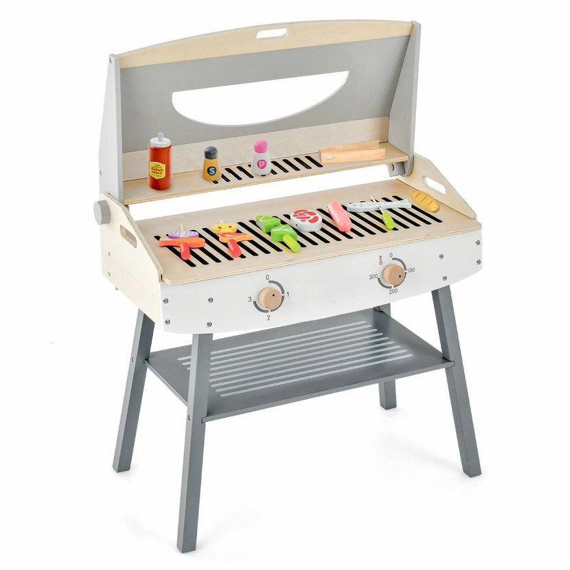 Costway Dřevěný gril BBQ