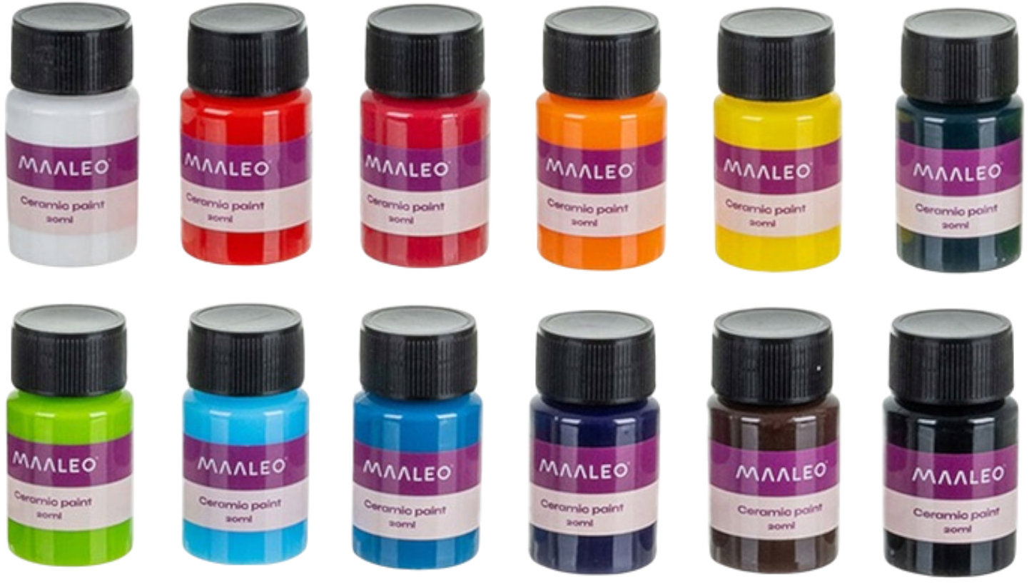 Maaleo 26296 Sada farieb na sklo a keramiku 12× 20 ml
