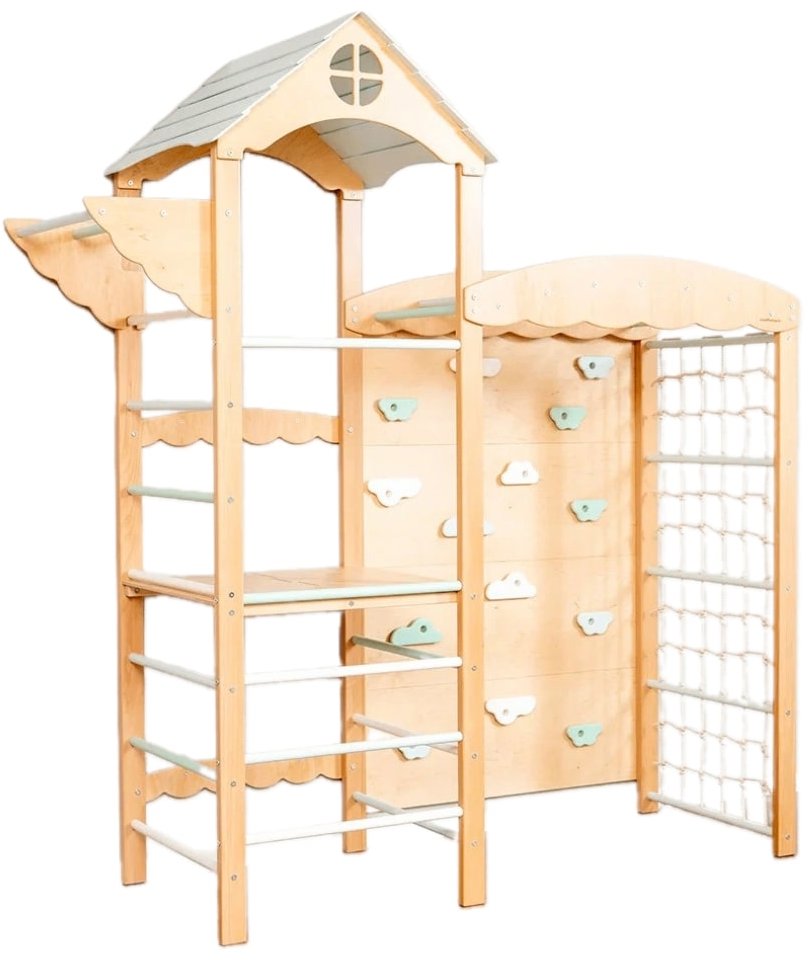 Piccolino Montessori ihrisko Tower Climbing wood/pastel