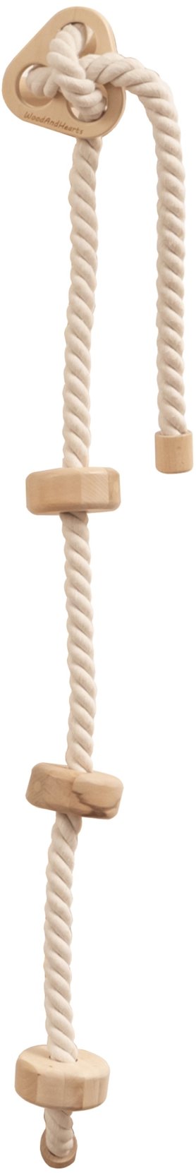 Piccolino Montessori Šplhací lano se 3 stupínky natural INDOOR