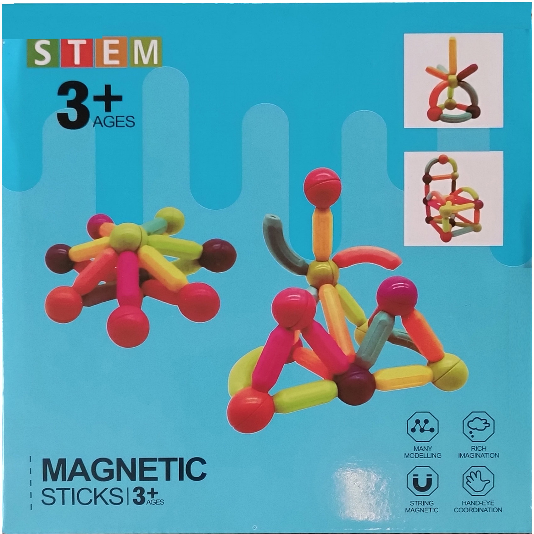 Bavytoy Magnetická stavebnica 25 ks Štartovacia sada