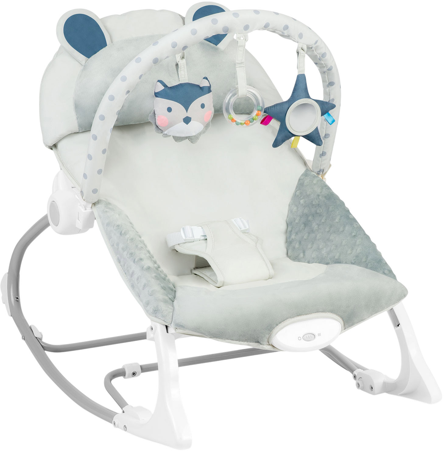Ricokids 7328 Houpací křeslo s vibracemi, šedé