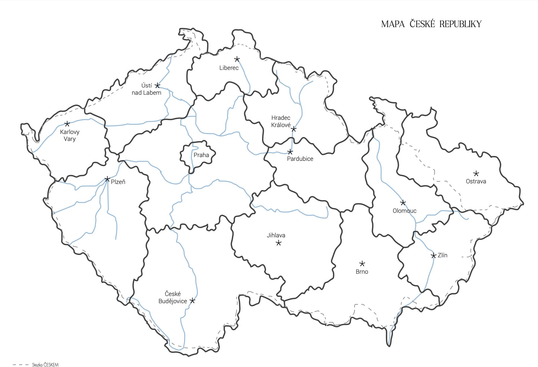 Be Nice EKO mapa České republiky - velikost A2