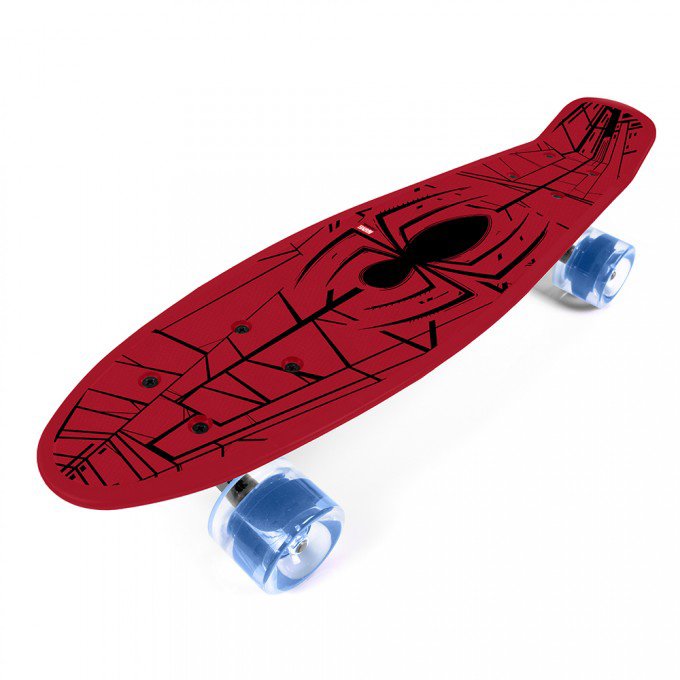 Disney Skateboard plastový max. 50 kg - Spiderman červený