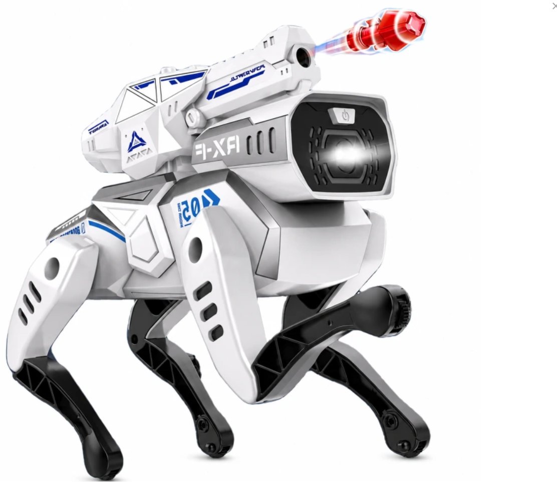 Leventi RC Robotický pes DOG-S – interaktivní chodící robot na dálkové ovládání se světly, zvuky