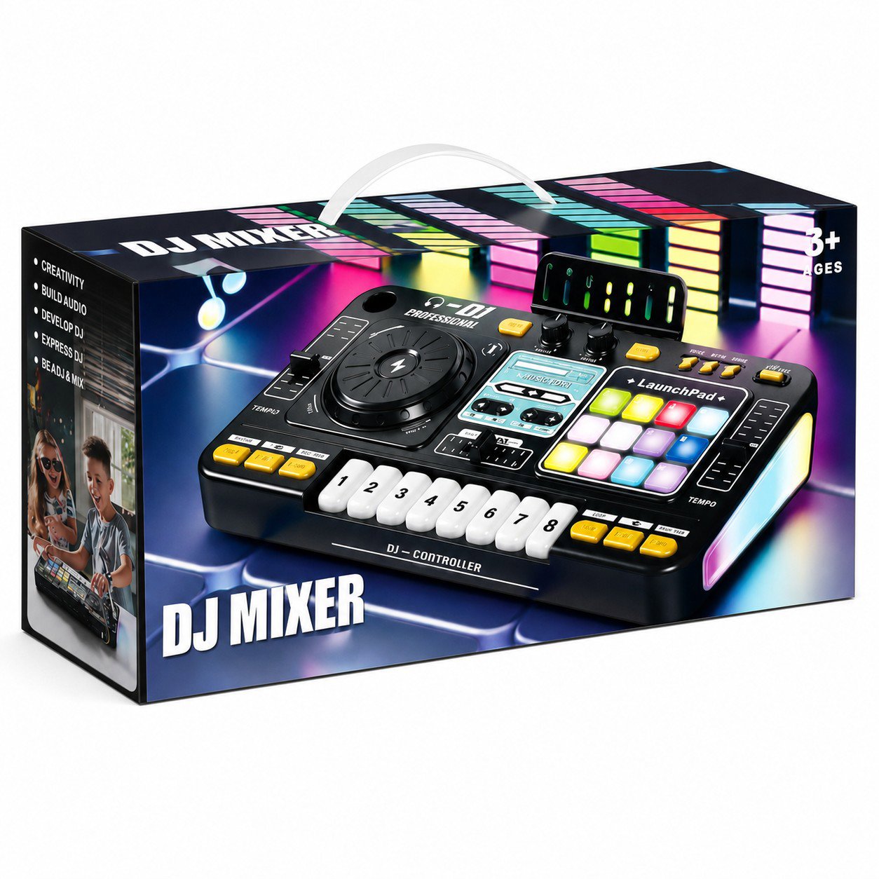 iMex Toys Dětská DJ konzole SKA s mikrofonem, LED osvětlením