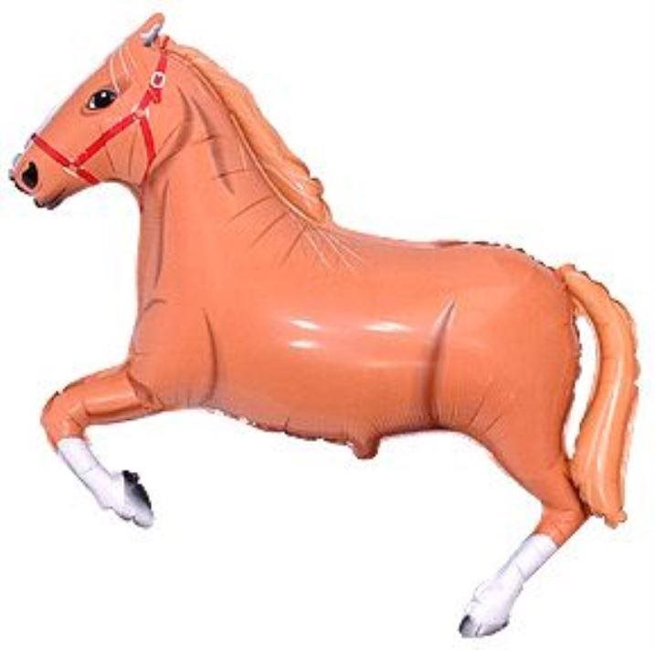 Balón fóliový kôň hnedý – farma – 107 cm