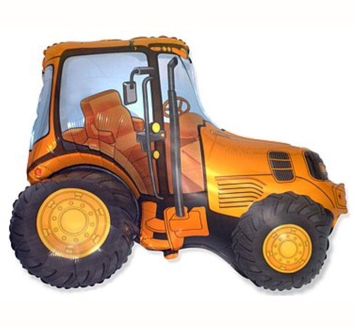 Balón foliový 60 cm traktor - farma - oranžový